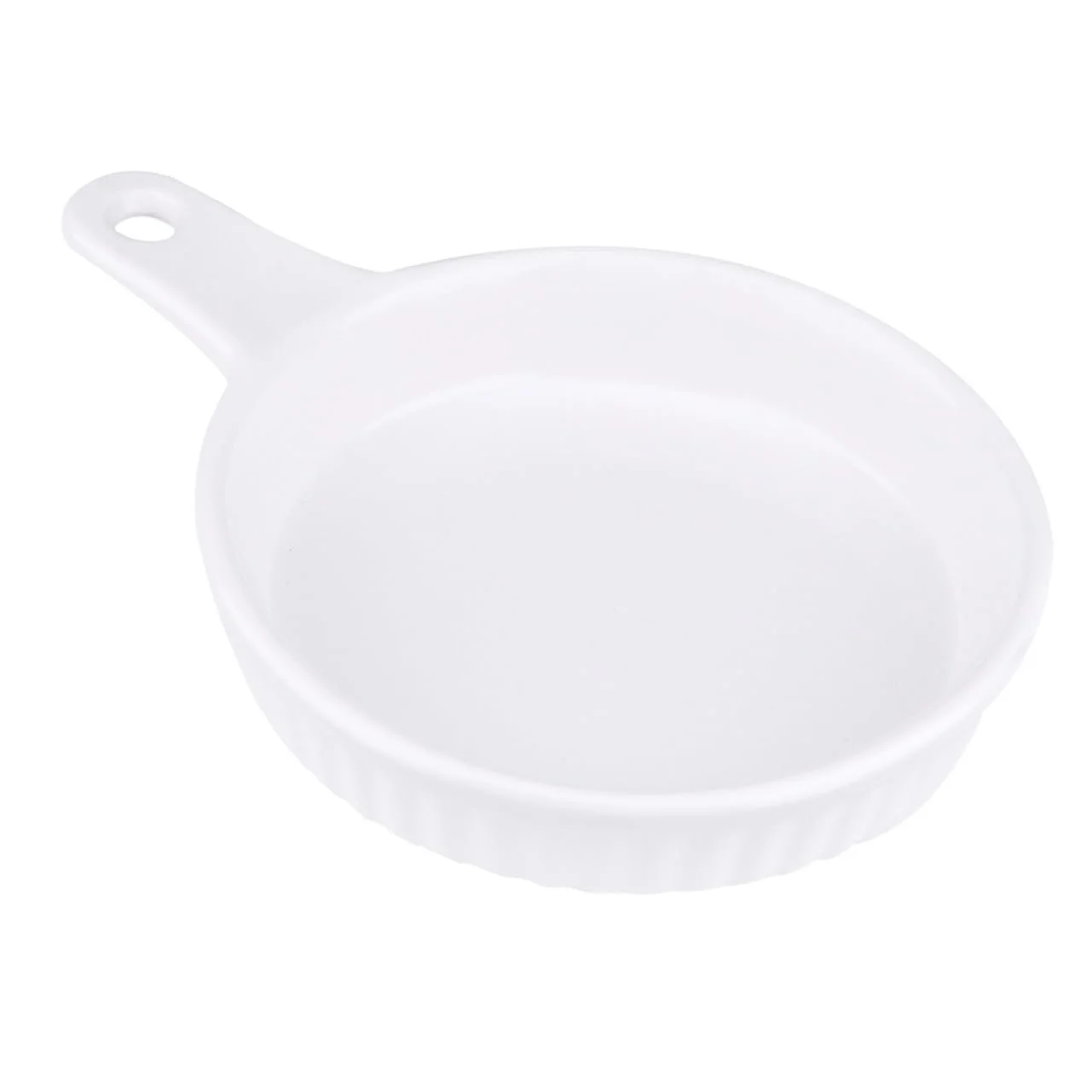 Форма для запекания TOYANDONA Ceramic Round Single Handle Oven Safe White, фото №1