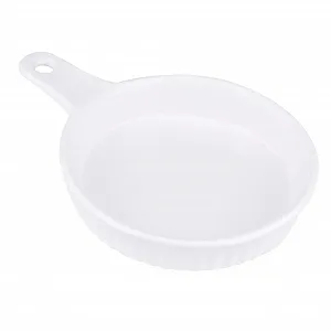 Форма для запекания TOYANDONA Ceramic Round Single Handle Oven Safe White - Фото 1