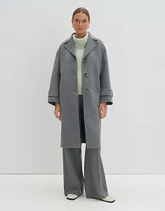 Пальто someday Varala Свободный Шерсть Женский synthetic.ua - Фото 1