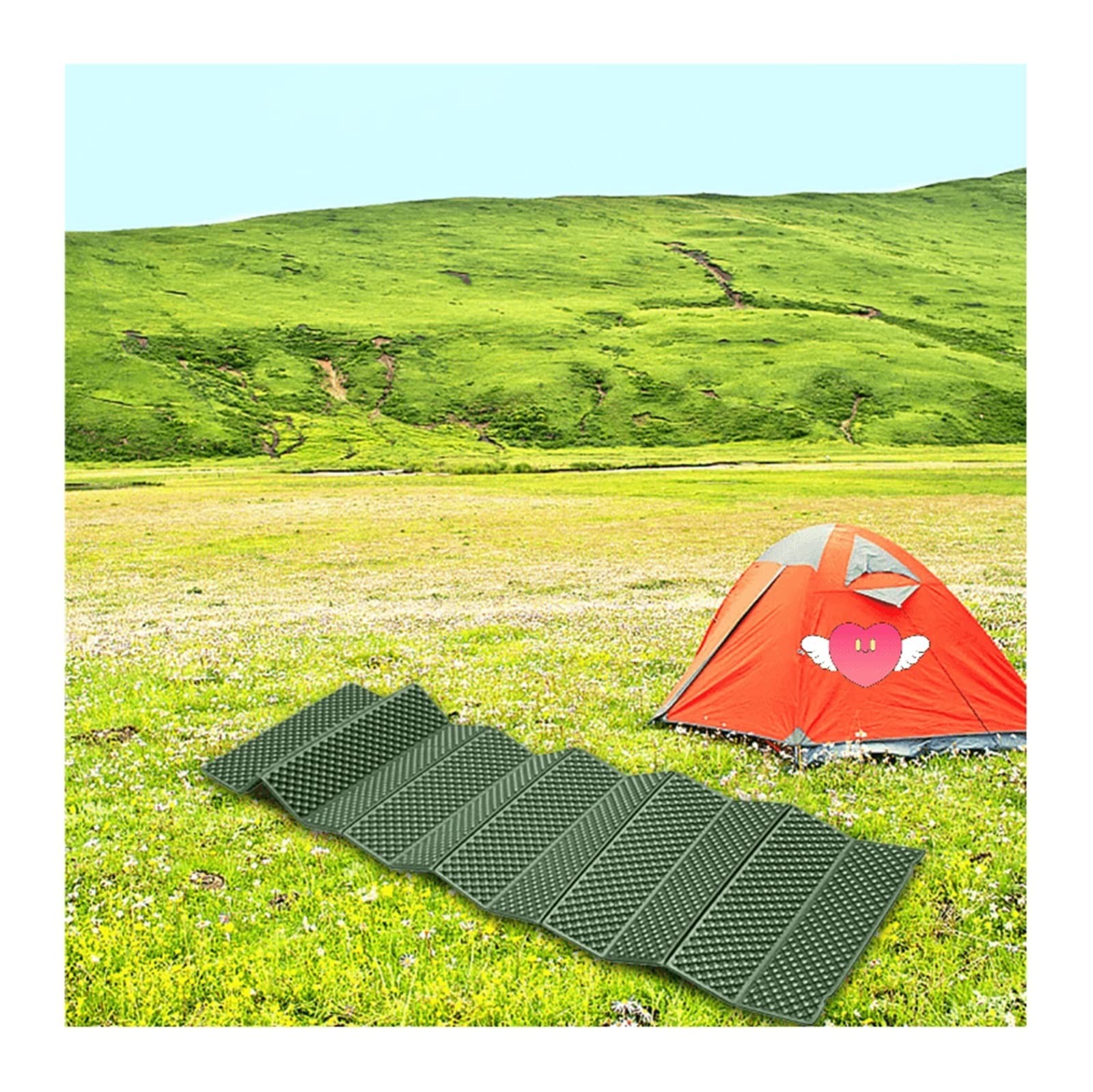 Коврик TUFFS Outdoor Camping Матрас Влагостойкий Ultralight Пенный коврик Складываемый Egg Slot, фото №6