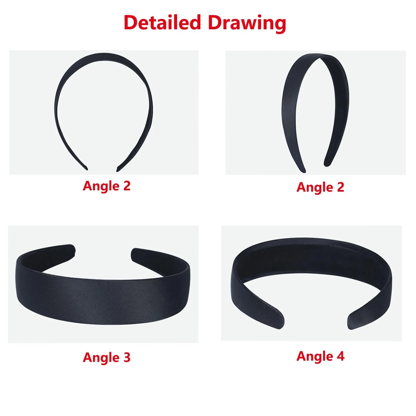 Набір 3 Атласні обручі, фото №3