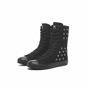 Кеди Momuk Високі Жіночі Тканинні На Шнурівці - Фото 1