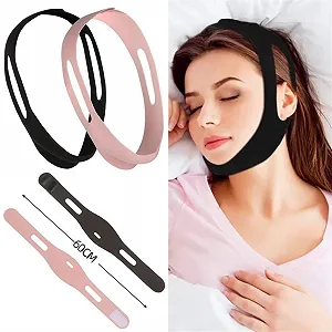 Ремінець проти хропіння Anti Snore Stop Chin Strap Anti Apnea Jaw Solution Support Чорний synthetic.ua - Фото 1