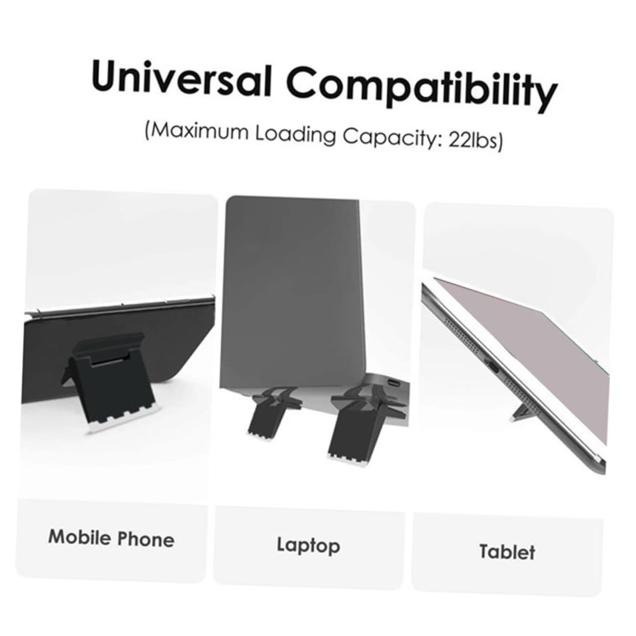 Підставка для ноутбука OUNONA, 2 шт., портативна, ергономічна, для циркуляції повітря та зручної роботи, чорна, фото №6