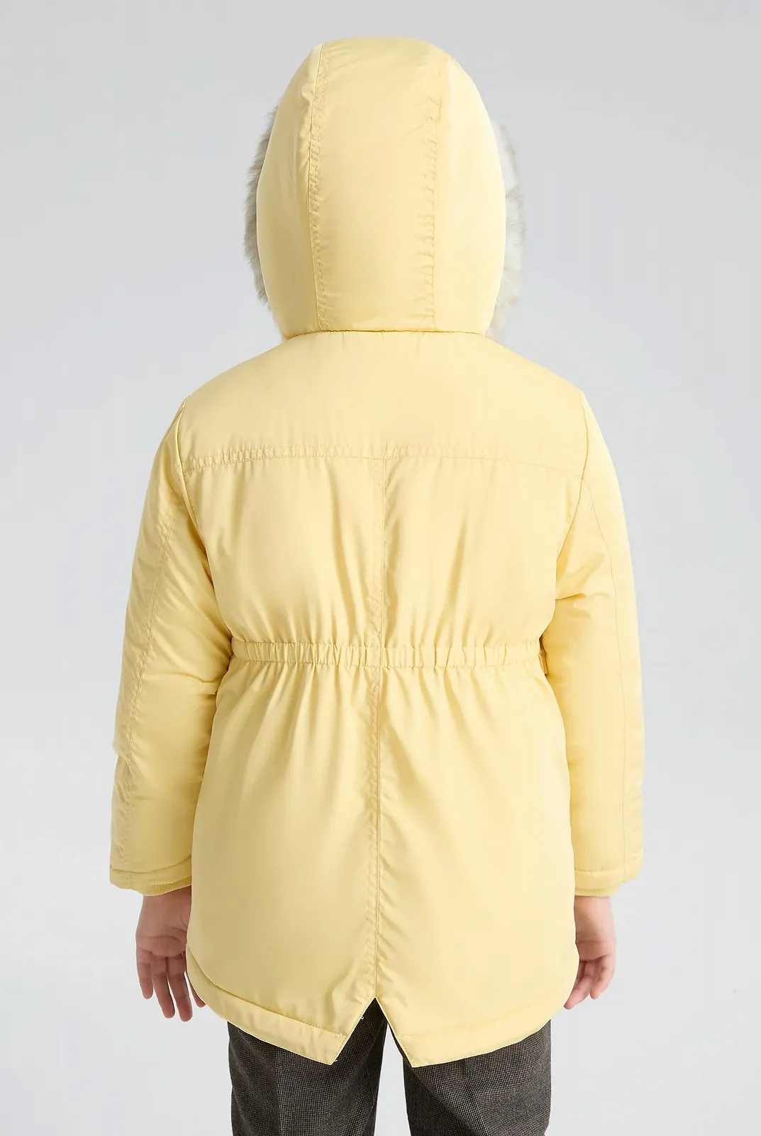 Зимове пальто SOLOCOTE для маленьких дівчаток, Легке з хутряним капюшоном, фото №2