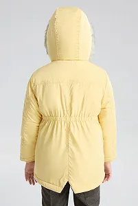 Зимове пальто SOLOCOTE для маленьких дівчаток, Легке з хутряним капюшоном synthetic.ua - Фото 1