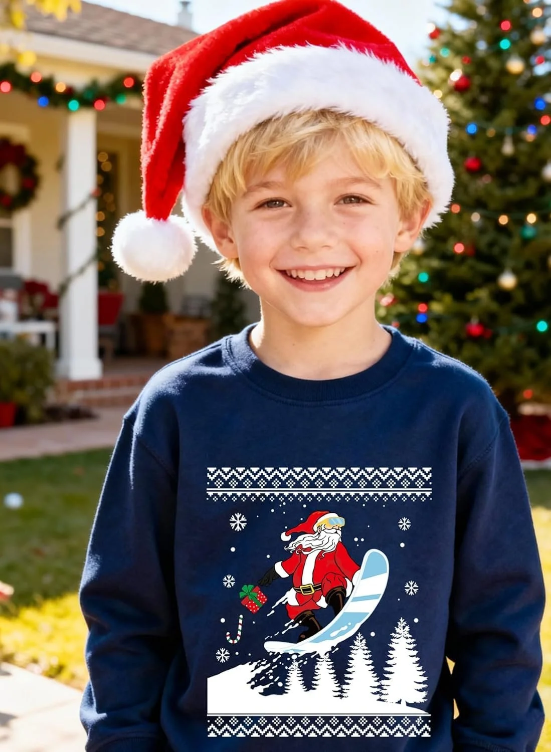 Джемпер DHASIUE Різдвяний для хлопчиків Різдвяний Санта Клаус, фото №4 Джемпер DHASIUE Різдвяний для хлопчиків Різдвяний Санта Клаус, фото №4