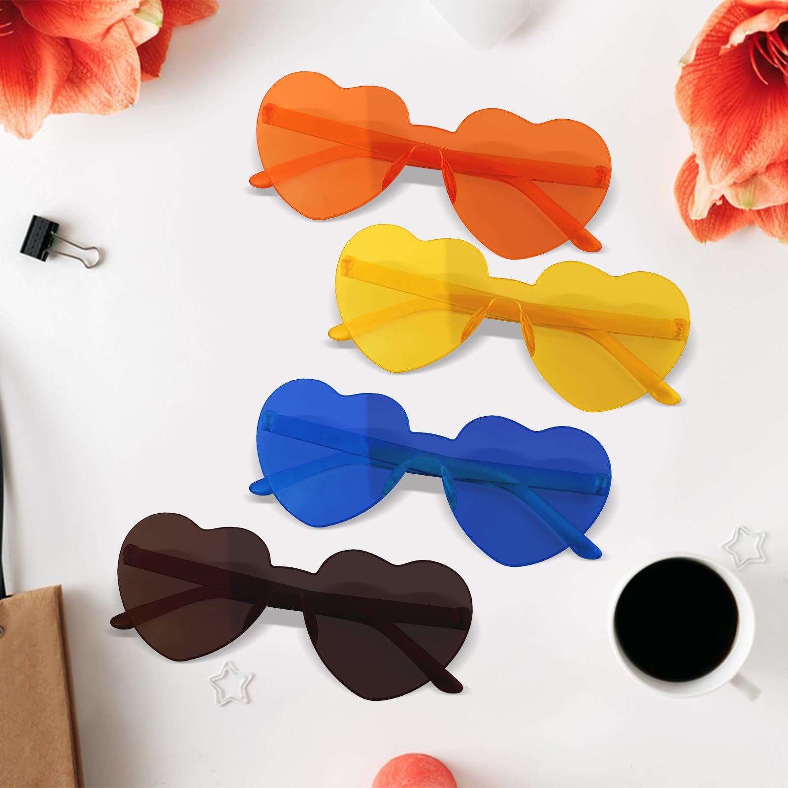 Сонцезахисні Окуляри Серце Mesybveo 10 Пар Різнокольорові, фото №6