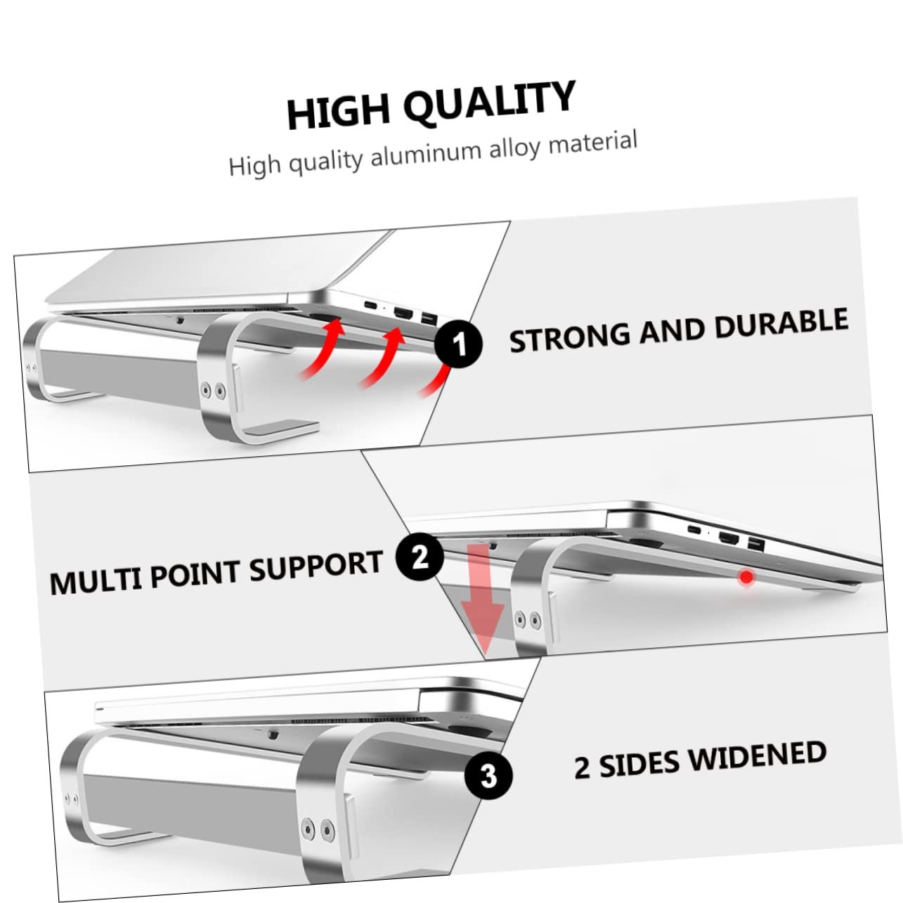 Підставка для ноутбука Uonlytech Багатоцільова Алюмінієвий сплав Ергономічна Портативна для домашнього офісу, фото №2