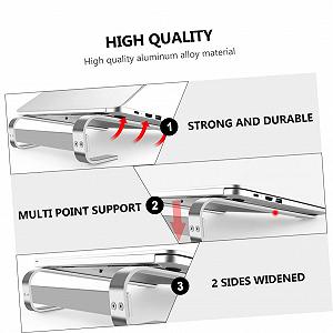 Підставка для ноутбука Uonlytech Багатоцільова Алюмінієвий сплав Ергономічна Портативна для домашнього офісу synthetic.ua - Фото 1
