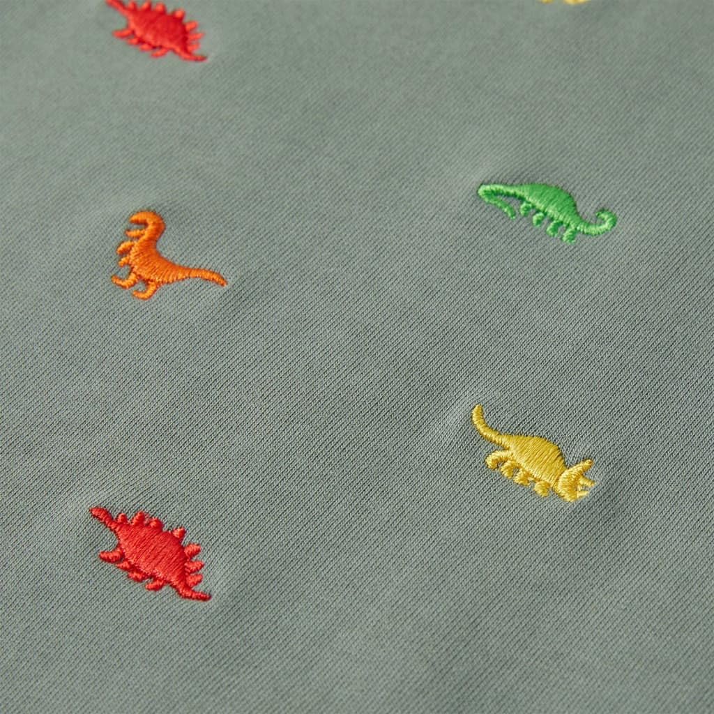 Толстовка дитяча з блискавкою vidaXL, хакі, фото №6