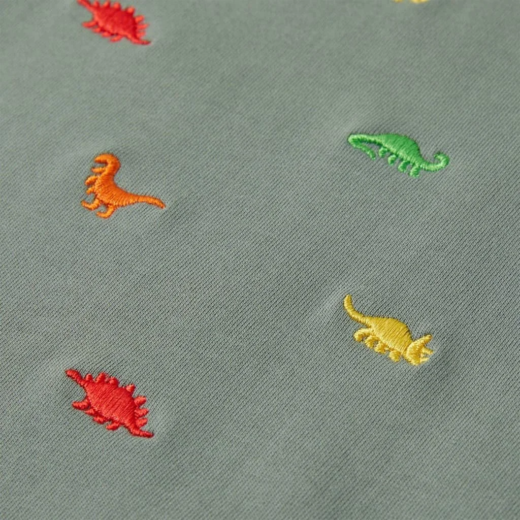 Толстовка дитяча з блискавкою vidaXL, хакі, фото №6