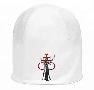 Купить хлопковая шапка-бини Atspauda Girls with Two Swords Unisex эластичная белая, One Size - Фото 1 хлопковая шапка-бини Atspauda Girls with Two Swords Unisex эластичная белая, One Size - Фото 1