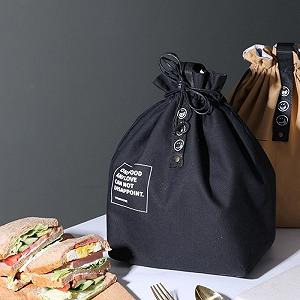 Термосумка шопер для їжі та напоїв lunch bag Smile чорна synthetic.ua - Фото 1