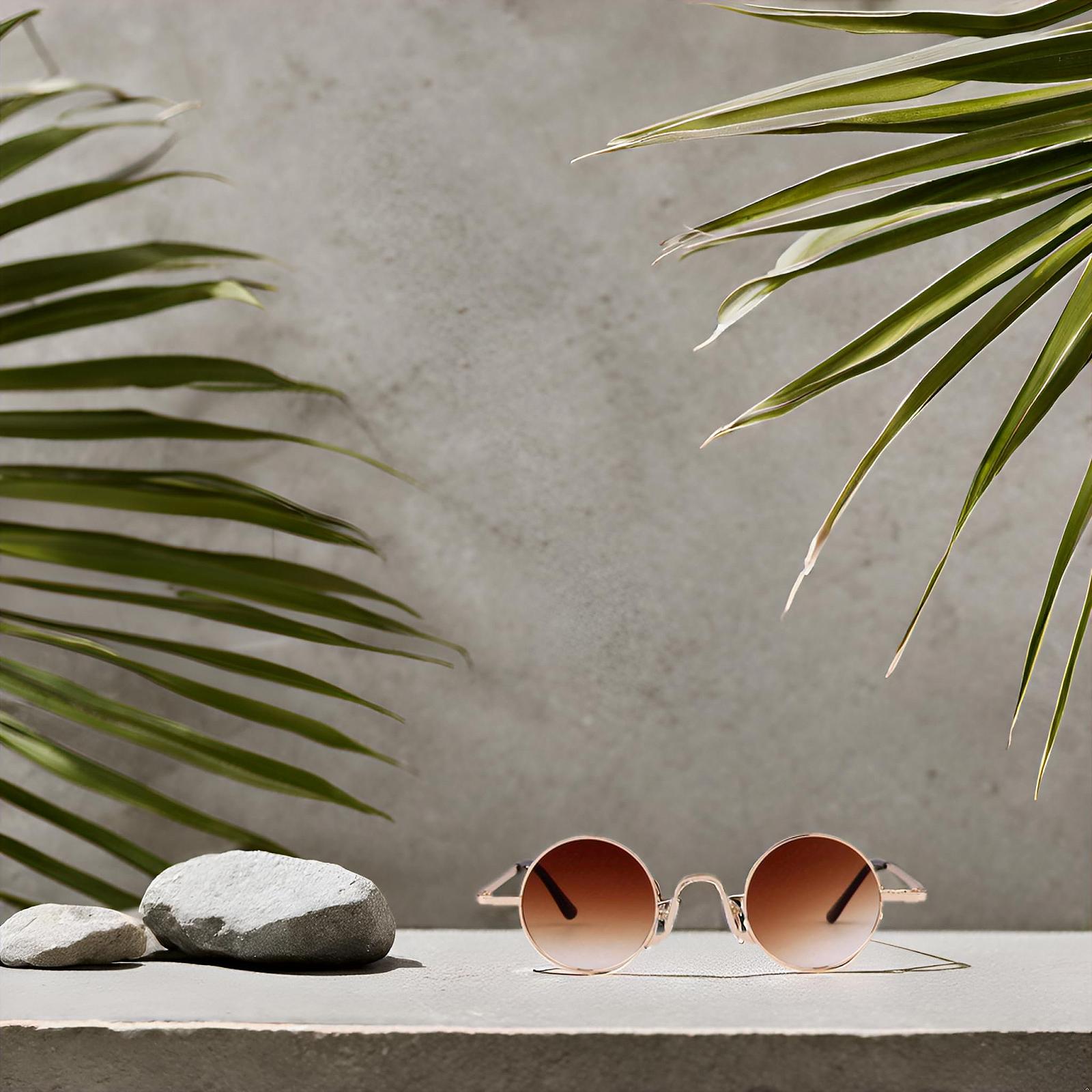 Сонцезахисні окуляри Круглі Adewu Ретро Метал Вінтаж для Чоловіків та Жінок, фото №5