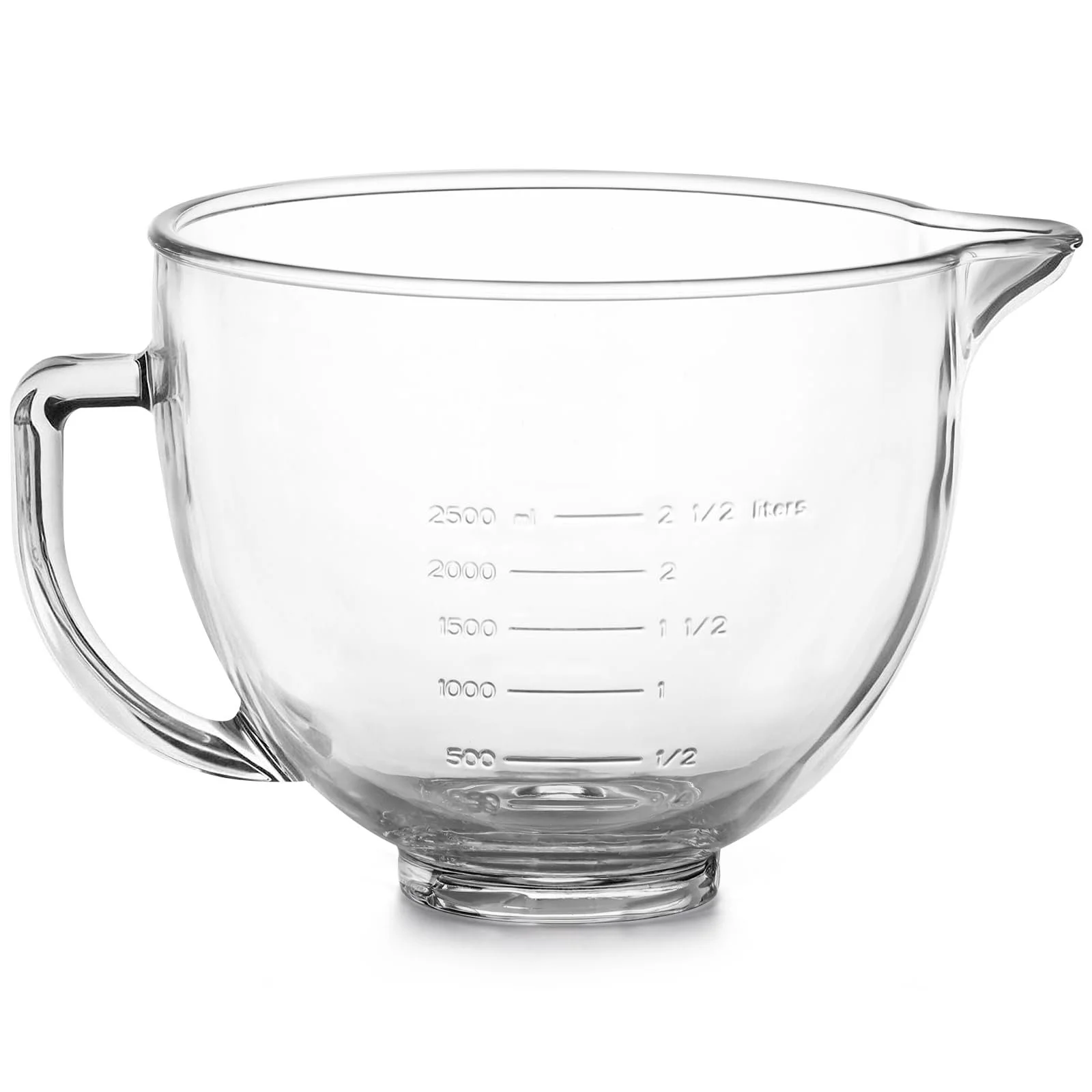 Миска для смешивания Skelang стеклянная, с ручкой и носиком, для миксеров KitchenAid 4.5 и 5 кварт с наклонной головкой, фото №1 Миска для смешивания Skelang стеклянная, с ручкой и носиком, для миксеров KitchenAid 4.5 и 5 кварт с наклонной головкой, фото №1