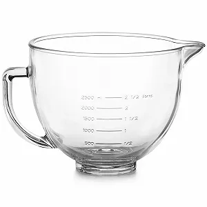 Миска для змішування Skelang скляна, з ручкою та носиком, для міксерів KitchenAid - Фото 1