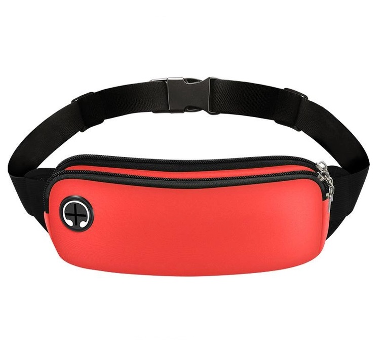 Поясная сумка для бега RunningBag с 2 карманами 22х10 см Red 050652, фото №1