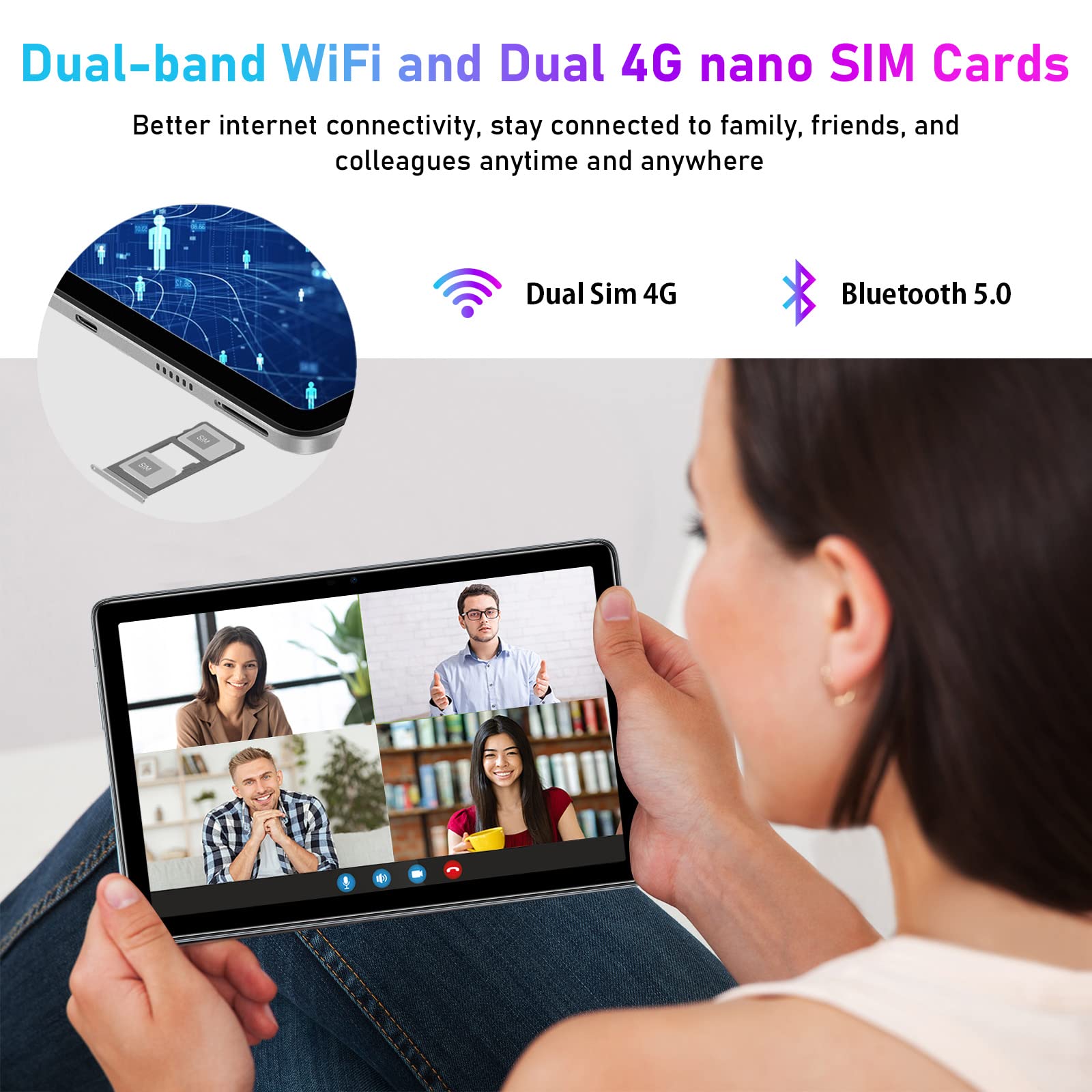 Планшет DOOGEE T10 10 дюймів Android 4G LTE Dual 15GB RAM + 128GB ROM/TF 1TB, 8300mAh, 13MP + 8MP, 1200 x 1920 IPS, Octa Core, Гральний Планшет, Widevine L1/Type-C/BT 5/OTG/GPS/3.5mm аудіо, фото №5
