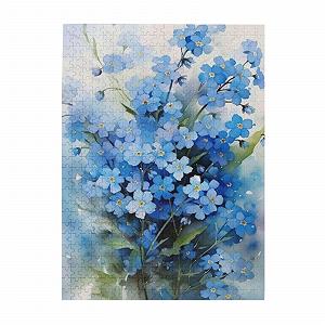 Дерев'яний пазл Watercolour Forget Me Not Flowers 500 елементів для дорослих та підлітків ціна на synthetic.ua - Фото 1 Дерев'яний пазл Watercolour Forget Me Not Flowers 500 елементів для дорослих та підлітків synthetic.ua - Фото 1