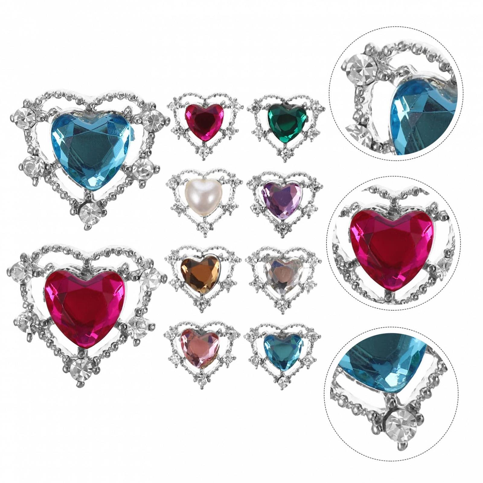 Украшения для ногтей Сердце FRCOLOR 40шт Разноцветные, фото №5