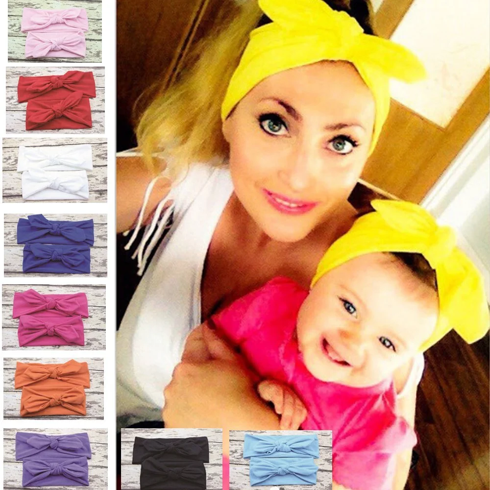 Набір пов'язок на голову Frcolor Мама та дитина, фото №4 Набір пов'язок на голову Frcolor Мама та дитина, фото №4