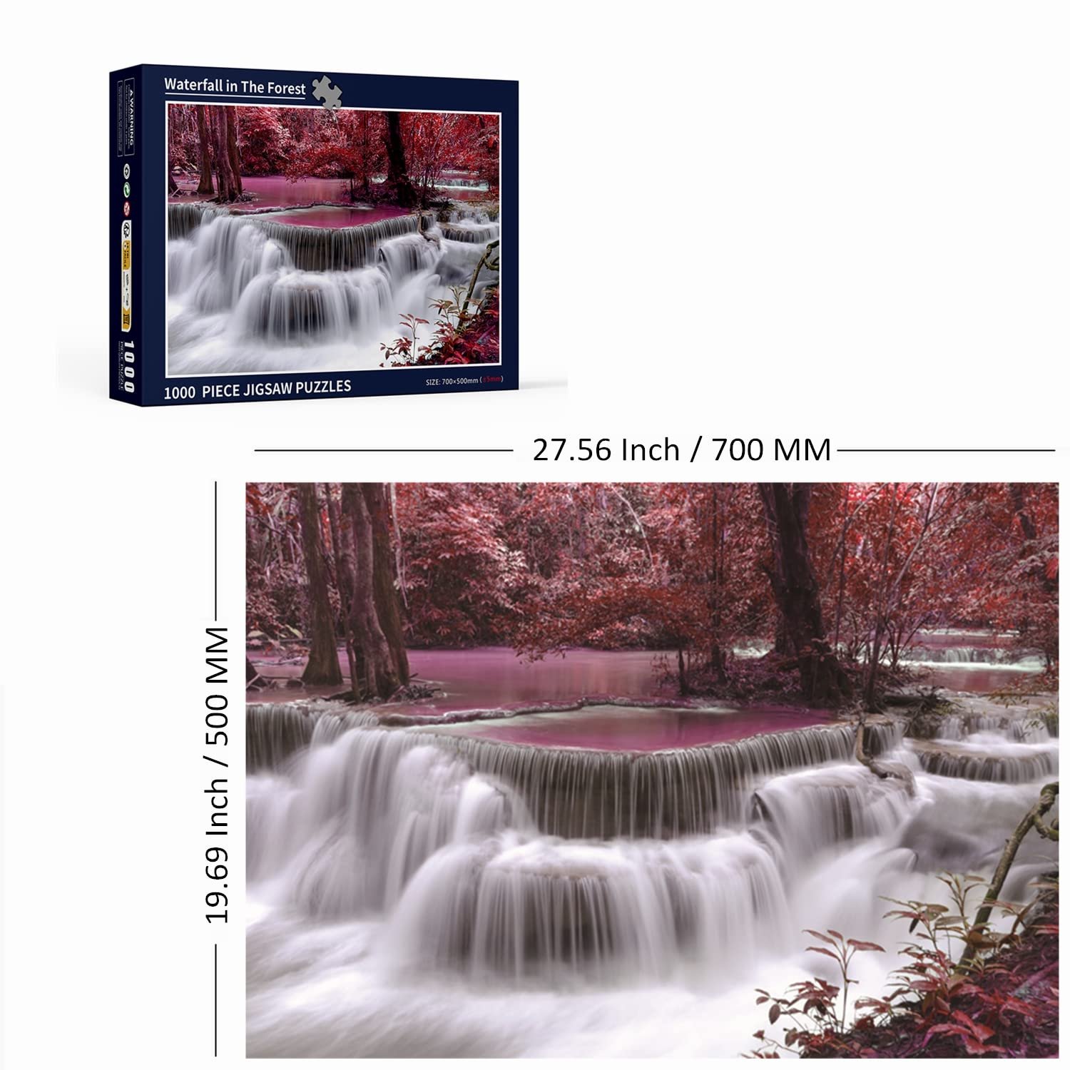 Пазл Waterfall in the Forest 1000 деталей 70 x 50 см, фото №4