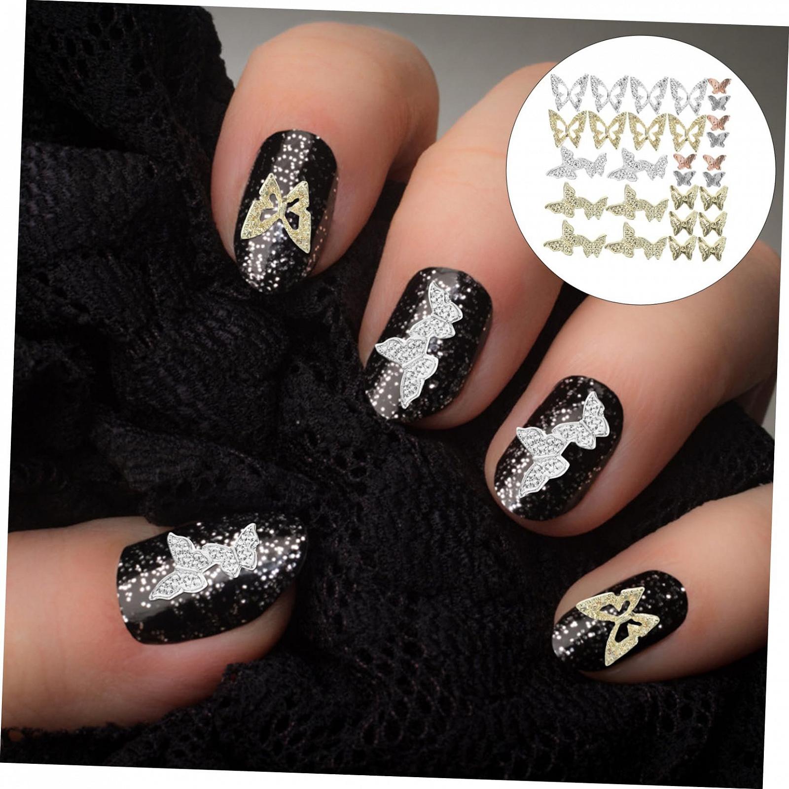 Подвески для ногтей Бабочки Healeved 40 шт. Украшения для маникюра, фото №2
