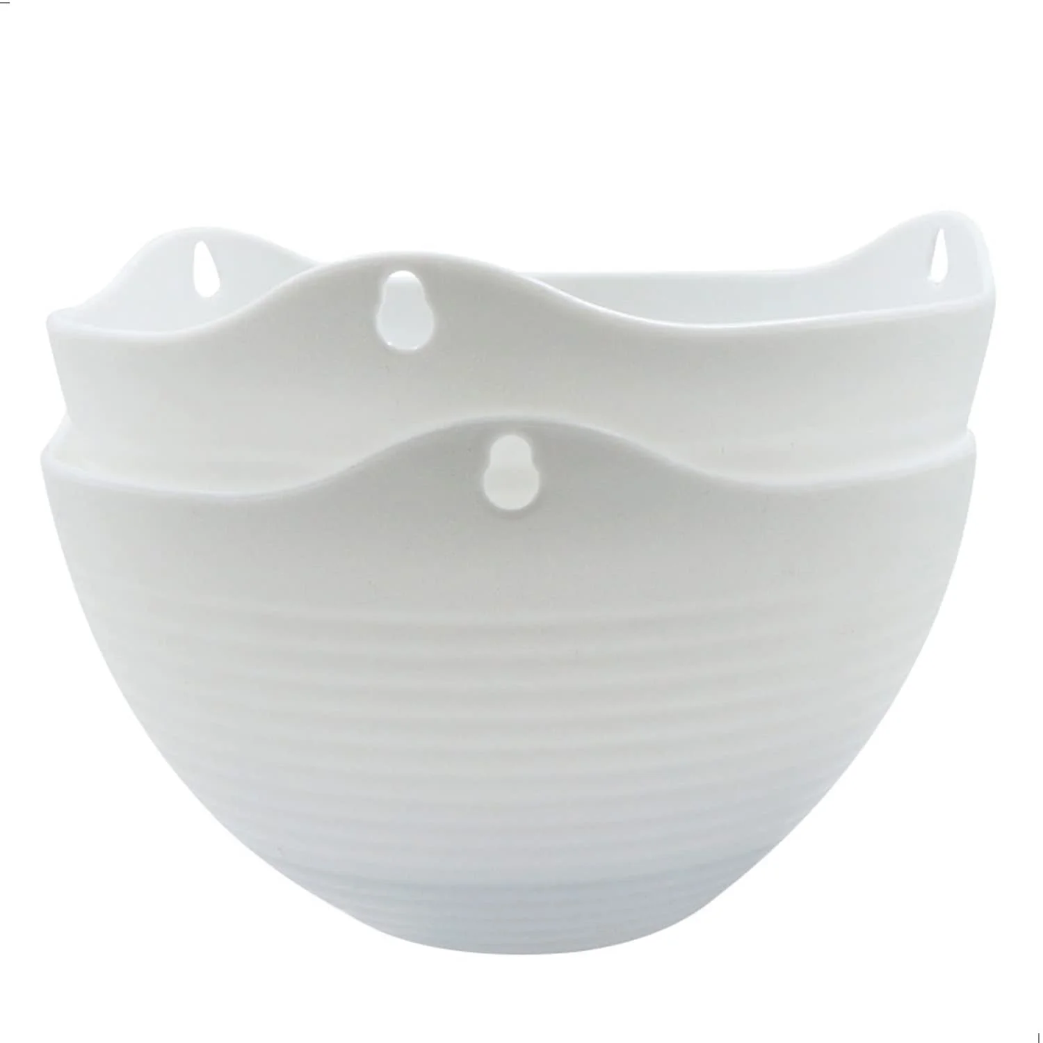 Подвесное кашпо пластиковое с цепочкой и крючком для балкона и сада, фото №5