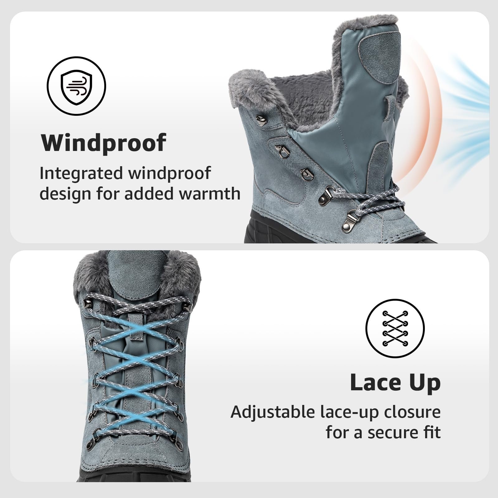 Чоловічі утеплені зимові черевики FREE SOLDIER Водонепроникні Нековзкі, фото №6