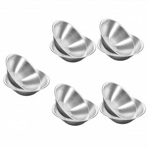 Миска Kisangel для пищевых продуктов, 10 шт, салатница, соусница, миска для закусок, креманка, большая клетка для хомяка, миска для смешивания из нержавеющей стали, миска для лапши, кухонная посуда из нержавеющей стали - Фото 1