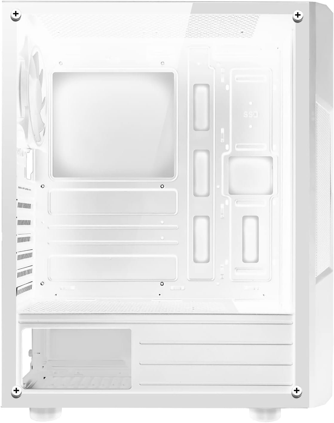 Корпус для ПК Spirit of Gamer Clone III White / ATX / Mid Tower / ARGB / Glass / USB 3.0 / White Edition, фото №5