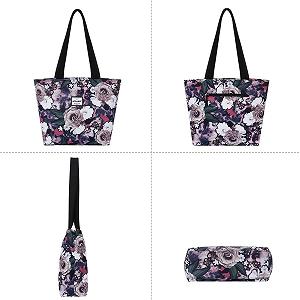 Сумка HAWEE шоппер жіноча з блискавкою, повсякденна, велика, водонепроникна, для подорожей, роботи, школи, пляжу, зів'яла троянда, модна synthetic.ua - Фото 1