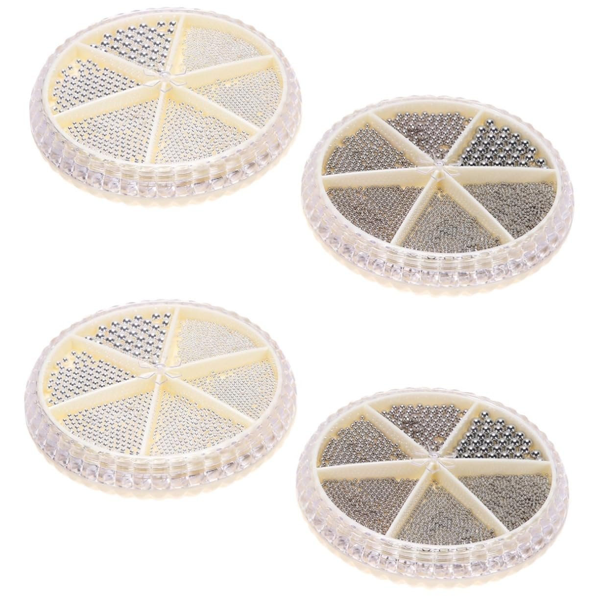Микробисер хрустальный для ногтей Beavorty 4 набора 3D, фото №1