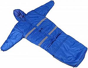 Спальный мешок Mumienschlafsack гуманоидный для взрослых с рукавами и ногами ультралегкий теплый переносной - Фото 1