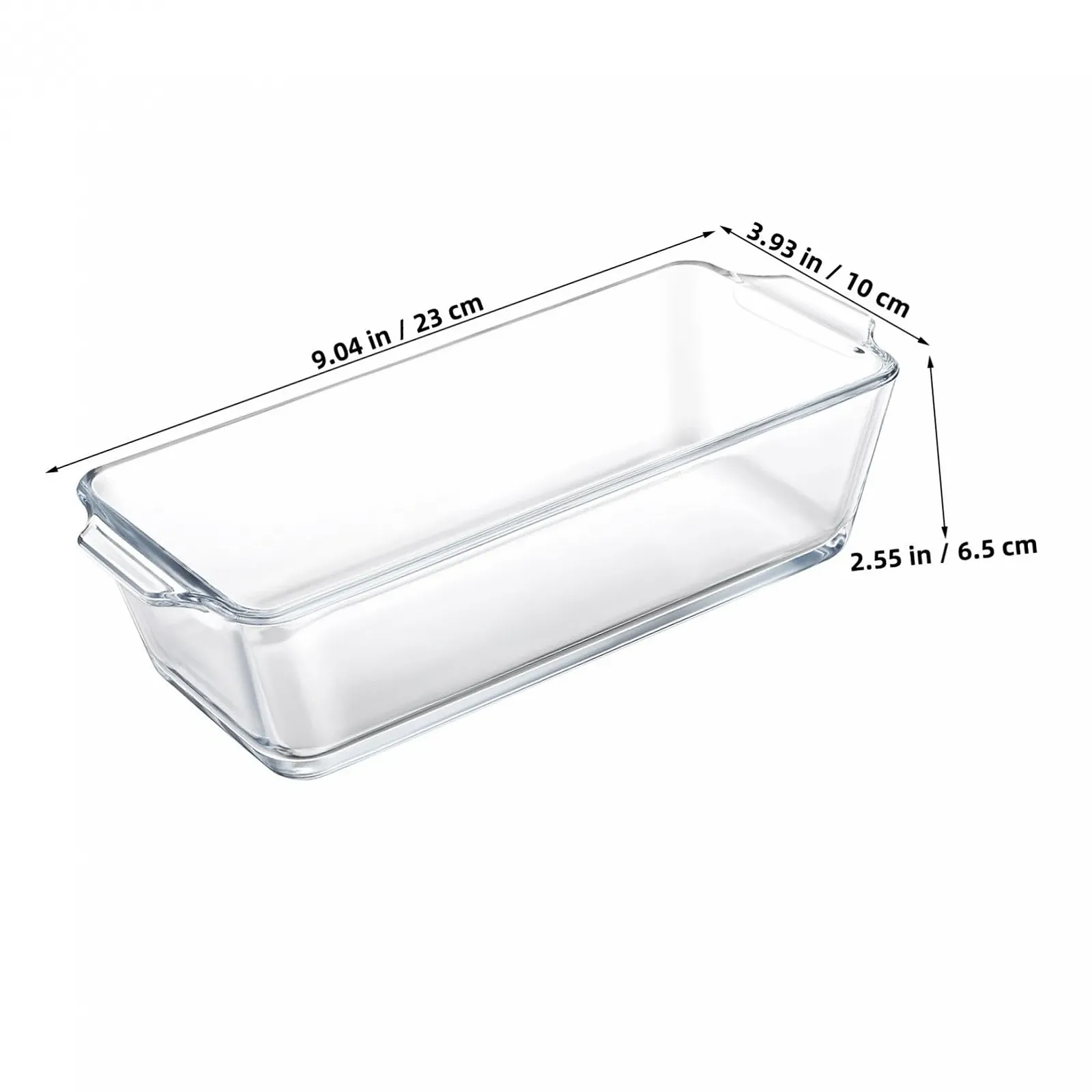 Кастрюля форма для хлеба HEALLILY Термостойкое стекло прозрачная, фото №2