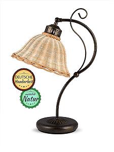 Настільна лампа 4020713 у стилі кантрі з ротанга 1 x E27 Антично-коричнева synthetic.ua - Фото 1
