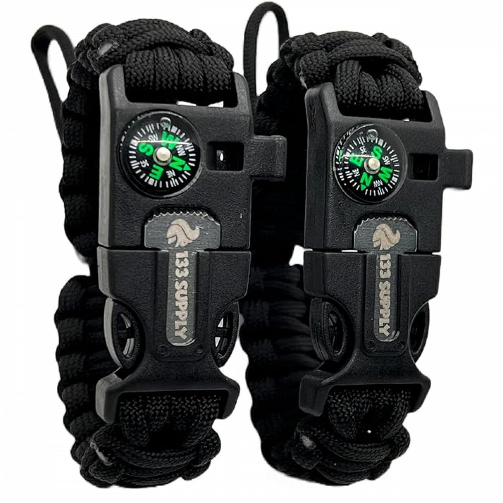 Браслет Paracord 133 SUPPLY Регульований Компас Кресало Гучний свисток, фото №1