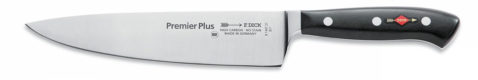 Набор ножей F. DICK Premier Plus 81098000 (Офисный нож 12 см, Поварской нож 21 см, Нож для карвинга 18 см, сталь X50CrMoV15, нержавеющая, 56° HRC) Черный, фото №2