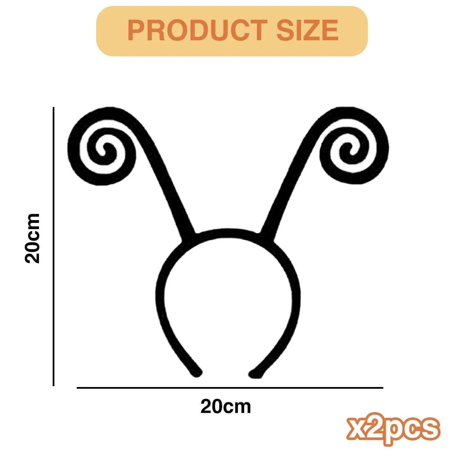 Обруч на голову з антенами метелика, фото №2