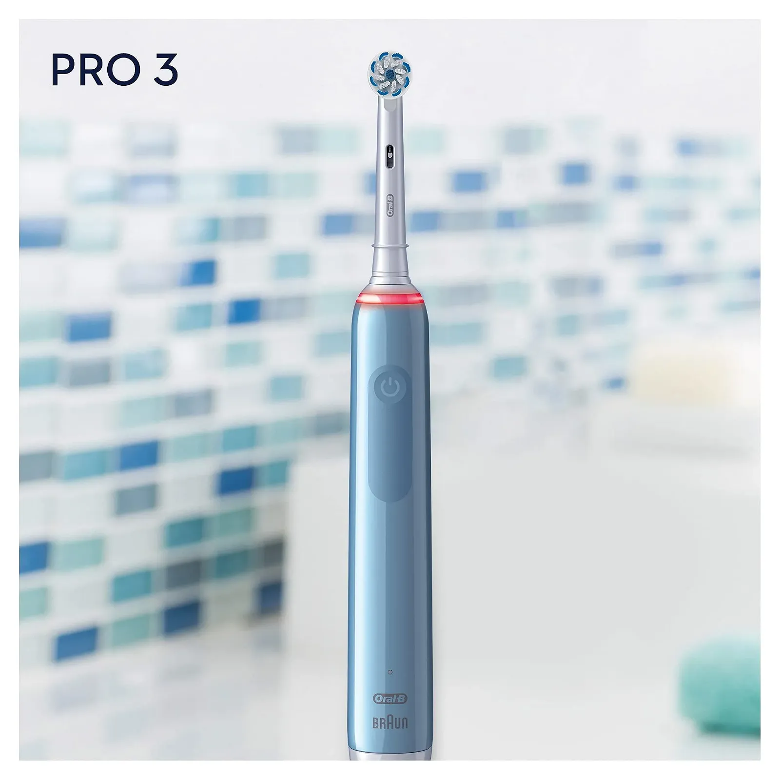 Электрическая зубная щетка Oral-B Pro 3 3000 Аккумуляторная 1 насадка Blue, фото №2