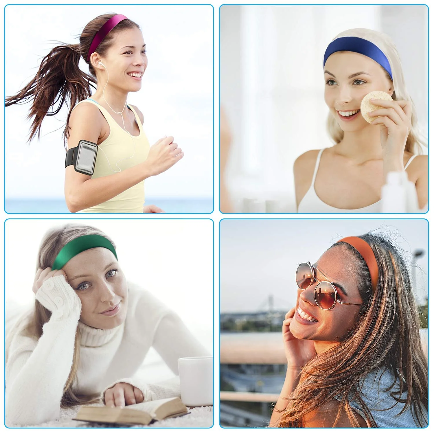 Набір атласних обручів Duufin, 22 шт., різнокольорові, фото №7