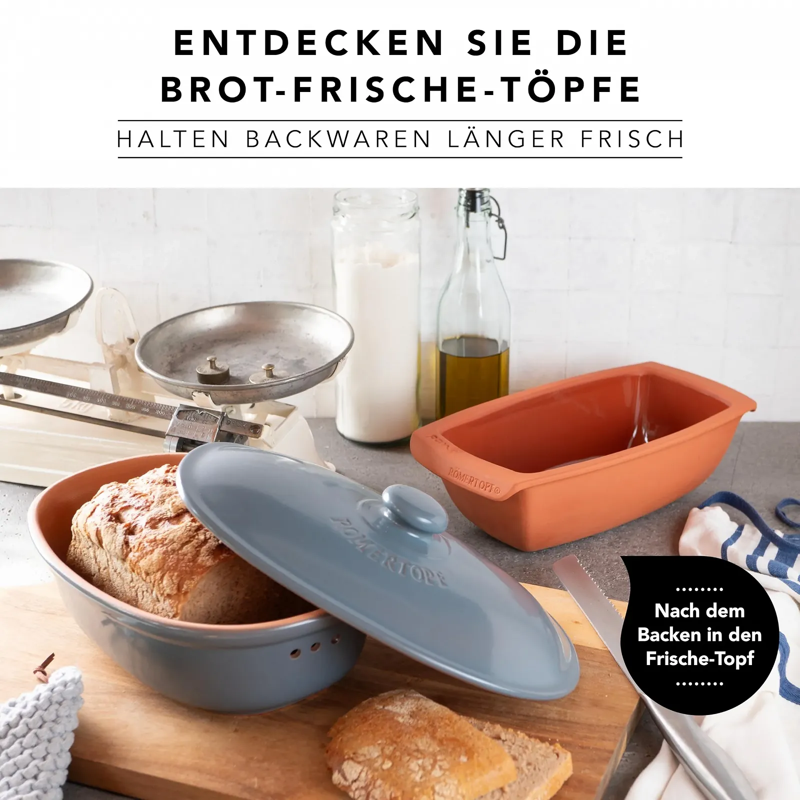 Форма для хлеба Römertopf Pane 31,5 x 16 x 9 см натуральная глина, фото №7