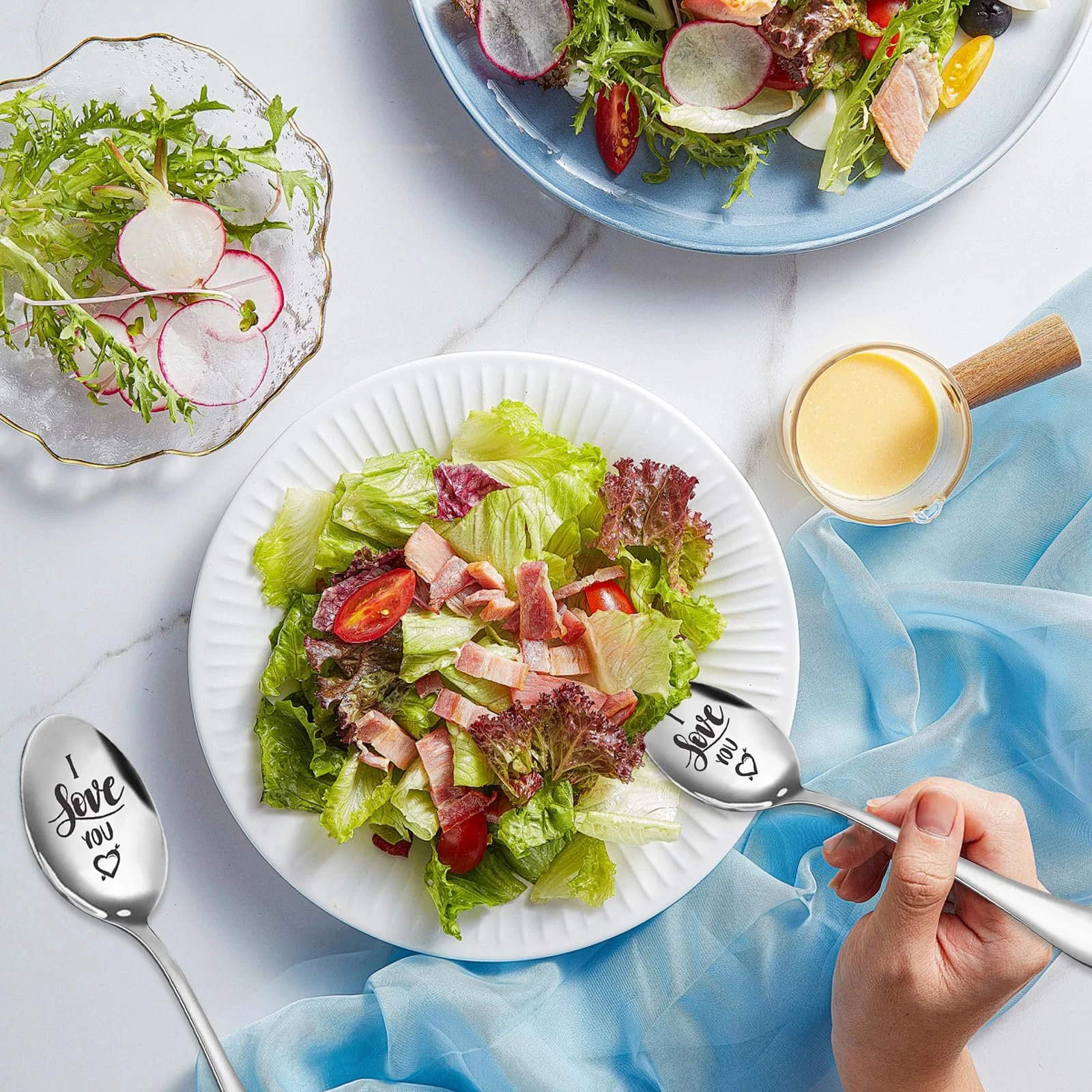 Ложки для кави з гравіюванням (набір 2 шт.) Love Spoons, фото №4