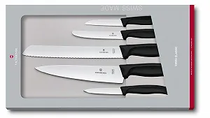 Набір кухонних ножів Victorinox Swiss Classic, 5 шт., Чорний ціна на synthetic.ua - Фото 1 Набір кухонних ножів Victorinox Swiss Classic, 5 шт., Чорний synthetic.ua - Фото 1