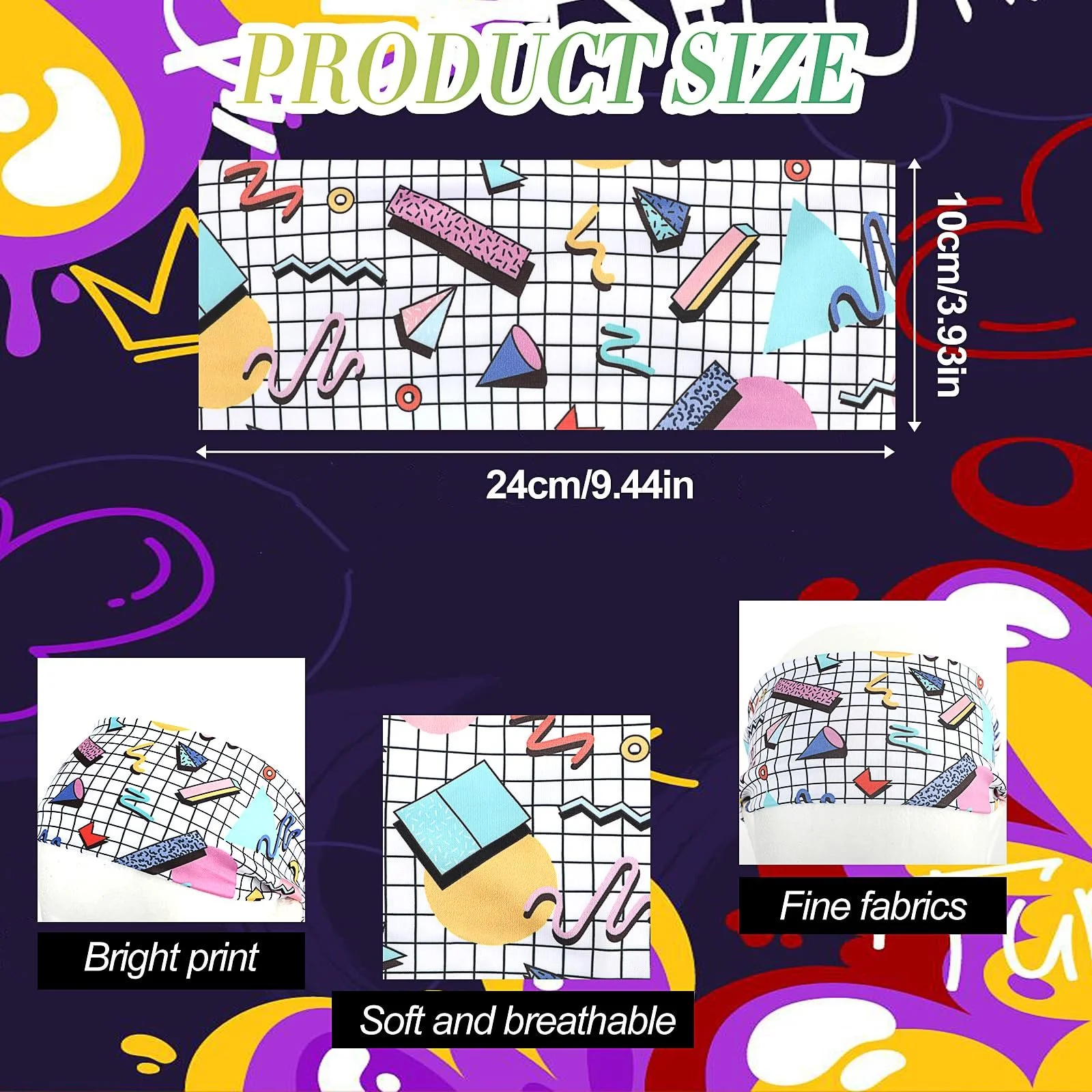 Набір пов'язок на голову жіночих 80-х 90-х років Ретро, фото №2 Набір пов'язок на голову жіночих 80-х 90-х років Ретро, фото №2