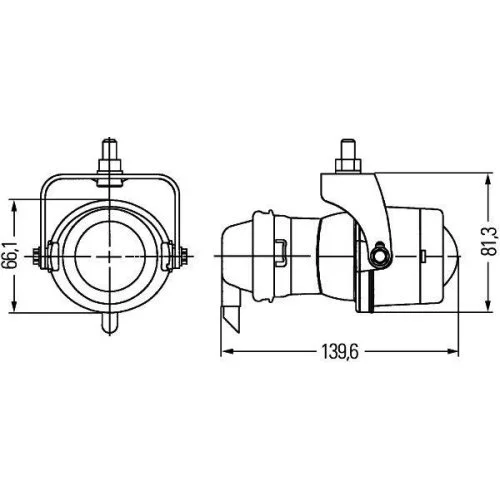 Рабочая фара HELLA 1GL 008 090-211 для DAF KÄSSBOHRER LIEBHERR GOLDHOFER, фото №3