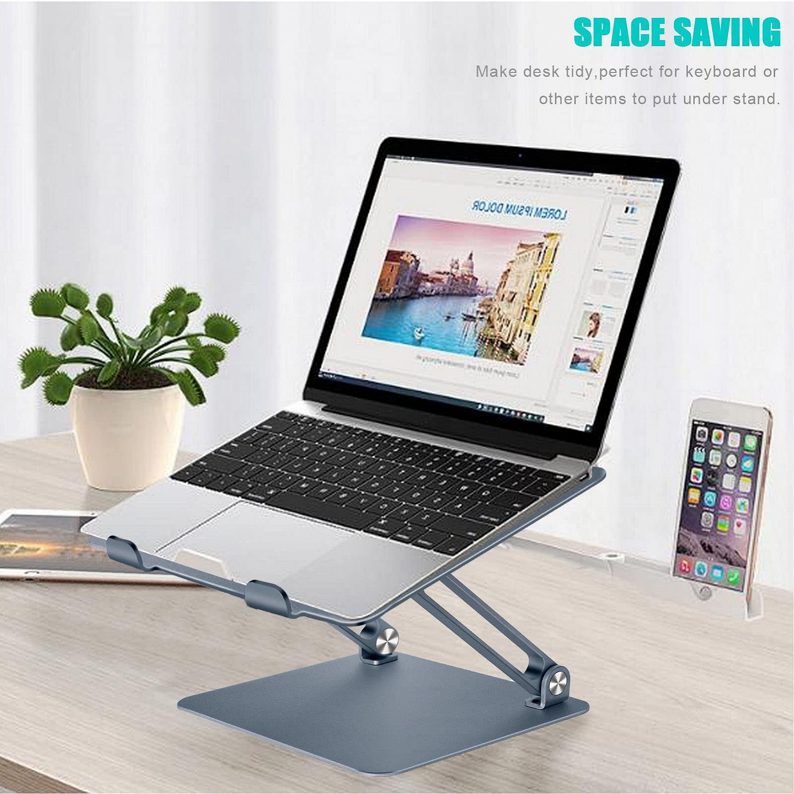 Подставка для ноутбука Tnfeeon, регулируемая, эргономичная, алюминиевый сплав, до 15,6 дюймов, фото №5