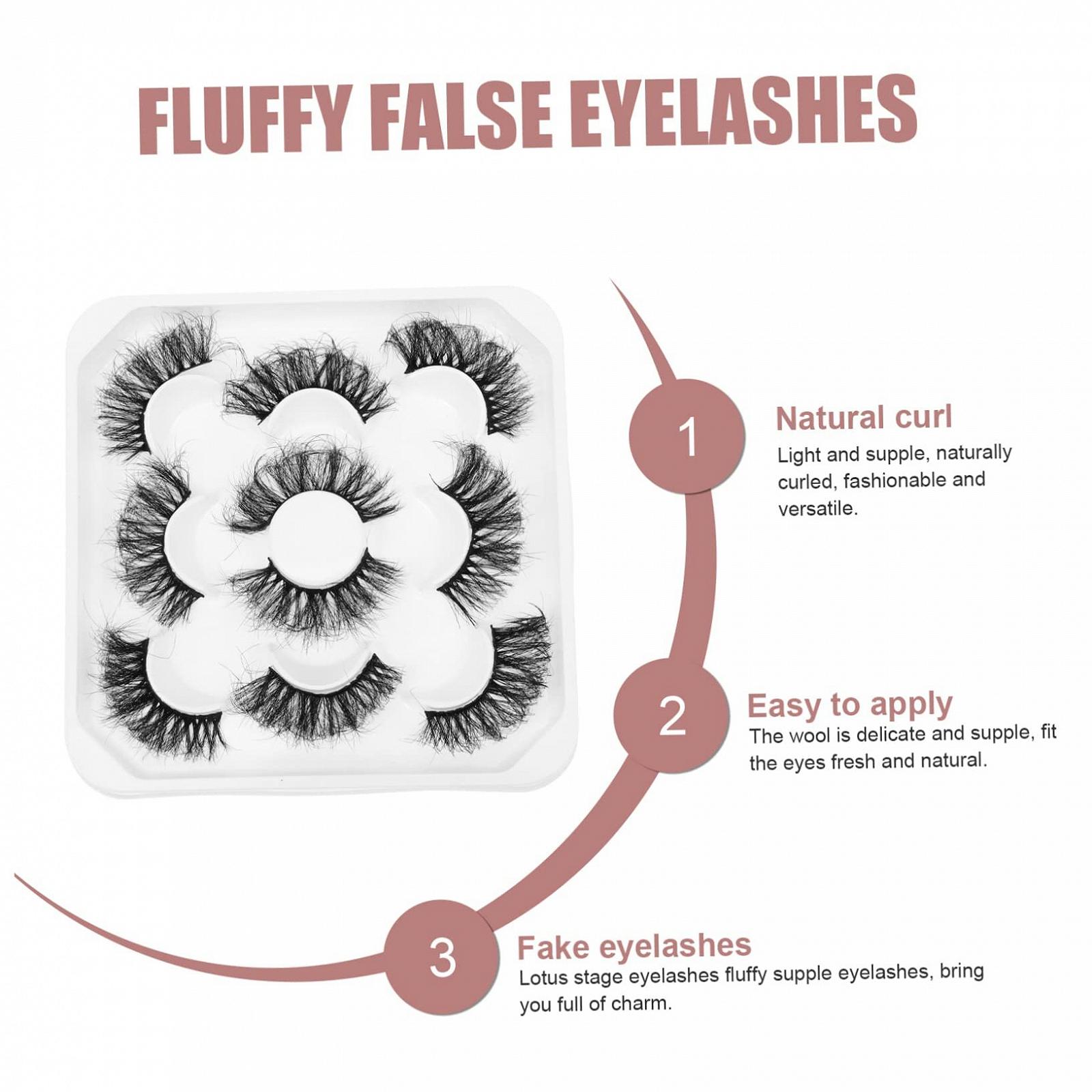 Вії Angoily 25 Пар 3D Чорний Довгий Дівчина Волокно, фото №2