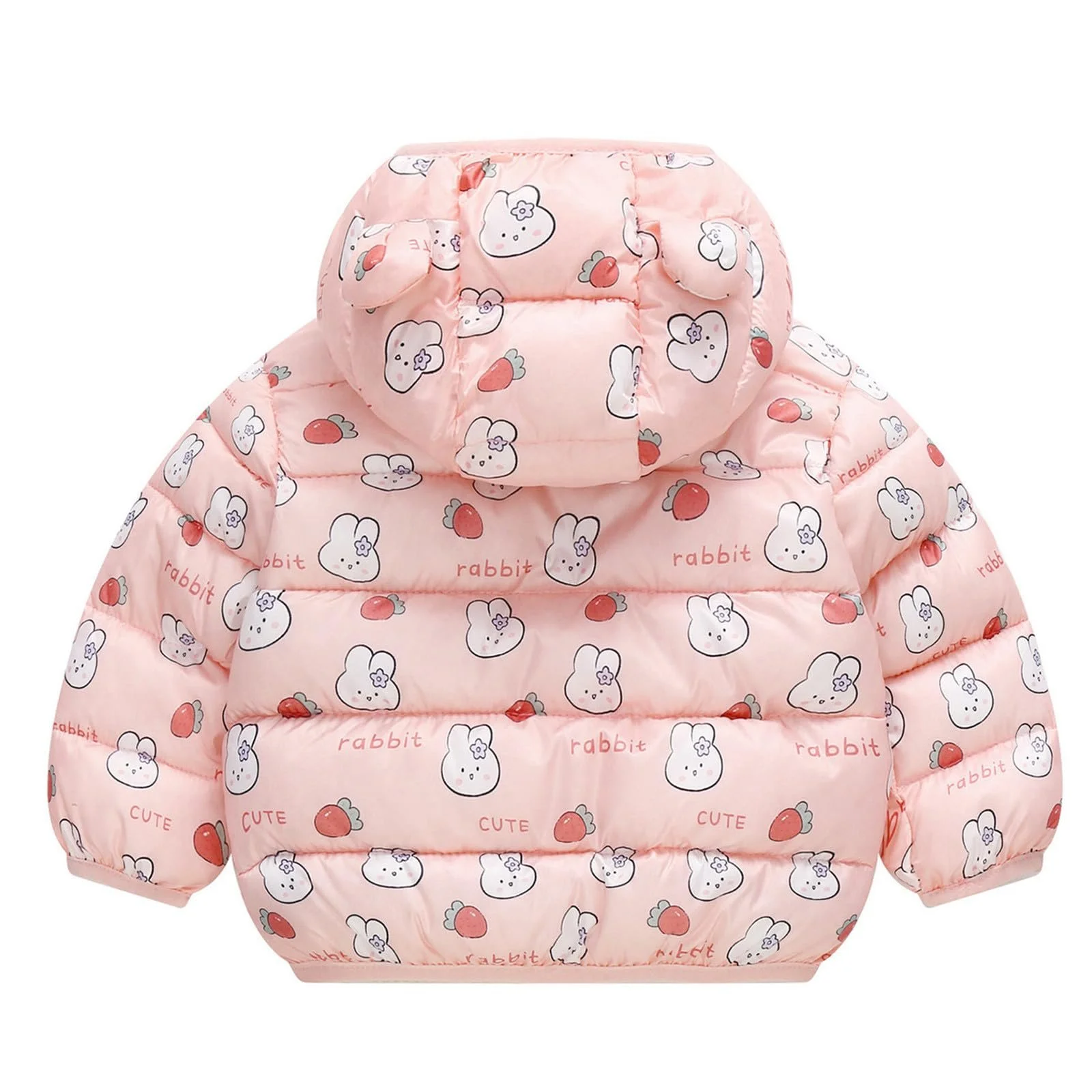 Зимняя Куртка Generisch для Девочек и Мальчиков с Капюшоном, Карманами, Зимнее Теплое Стеганое Пальто, Повседневная Ветрозащитная Толстая Пуховая Куртка, Легкая Пуховая Куртка на Полной Молнии 0-5 Лет, фото №2